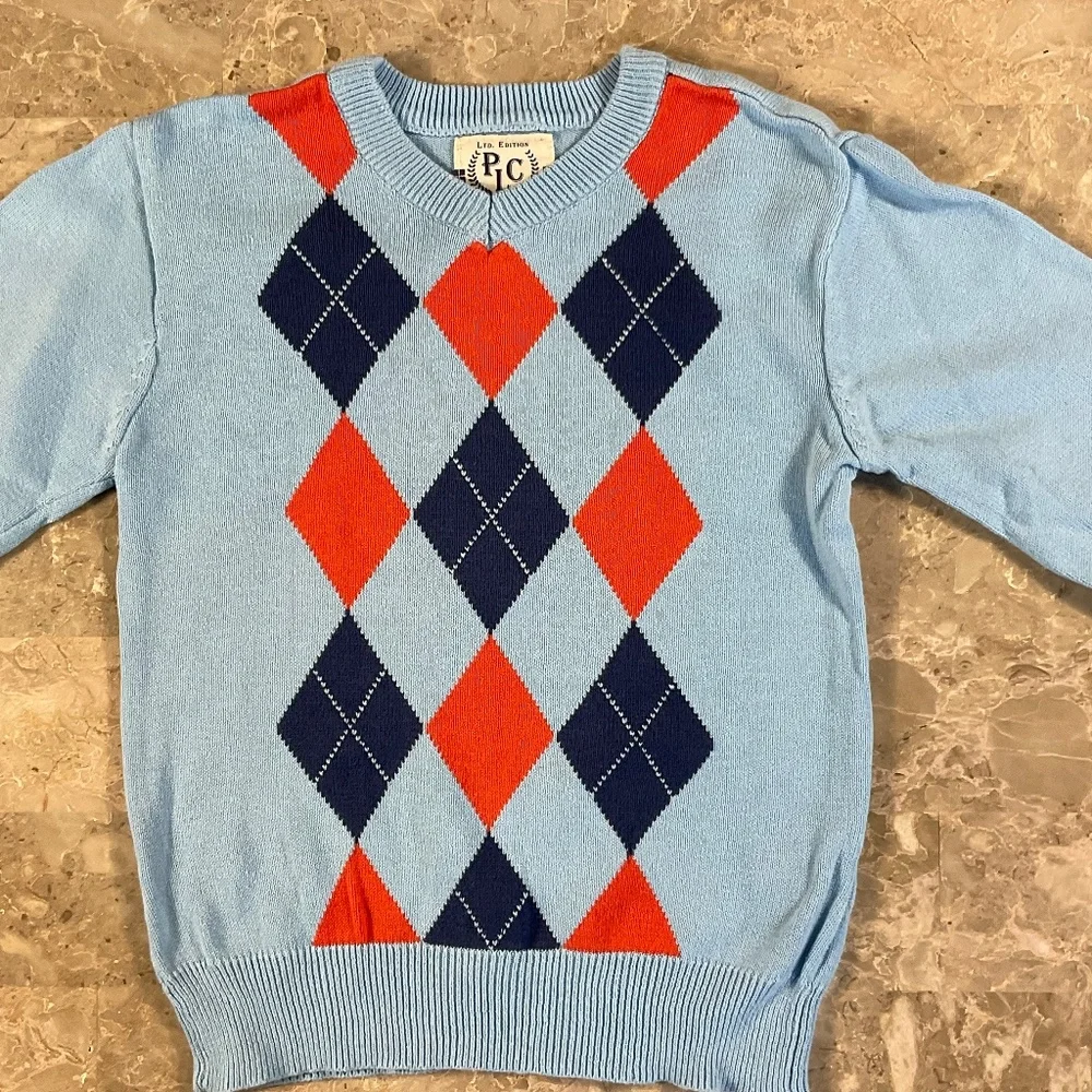 The Children’s Place blue Argyle Sweater Size 3T
